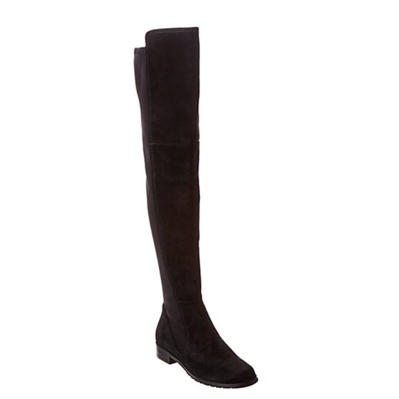 Stuart Weitzman Langdon Suede Over-The-Knee Boot. - Picture 1 of 5